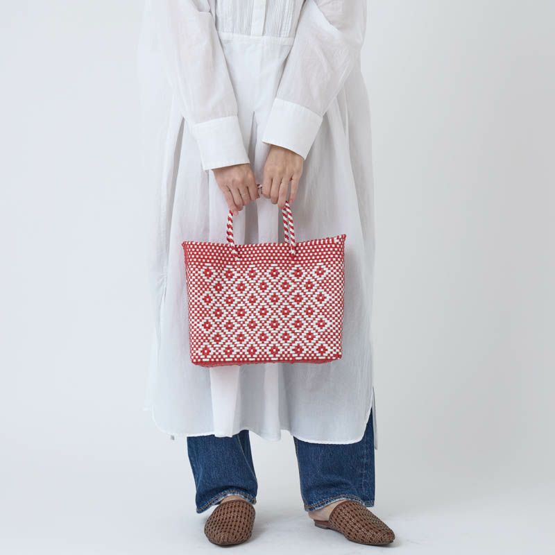 MERCADO BAG - ROMBO - Red / White (XS) | Letra｜レトラ公式通販