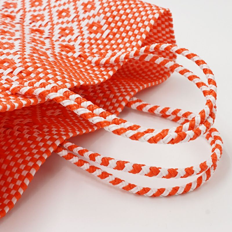 MERCADO BAG - ROMBO - Red / White (M) | Letra｜レトラ公式通販