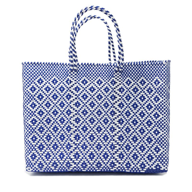 MERCADO BAG - ROMBO - Navy / White (L) | Letra｜レトラ公式通販