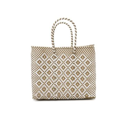 MERCADO BAG - ROMBO - Gold / White (XS)