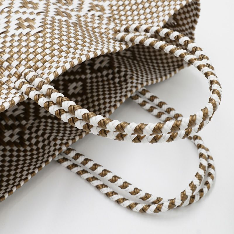 MERCADO BAG - ROMBO - Gold / White (S) | Letra｜レトラ公式通販