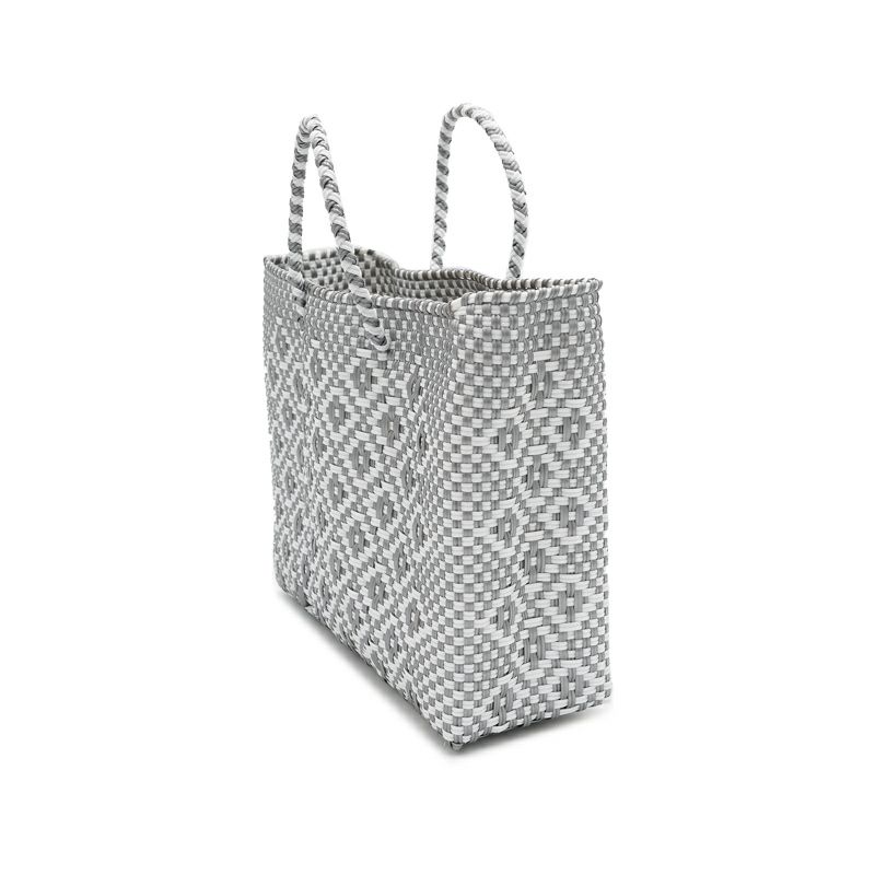 MERCADO BAG - ROMBO - Silver / White (XS) | Letra｜レトラ公式通販