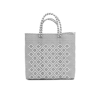 MERCADO BAG - ROMBO - Silver / White (S)