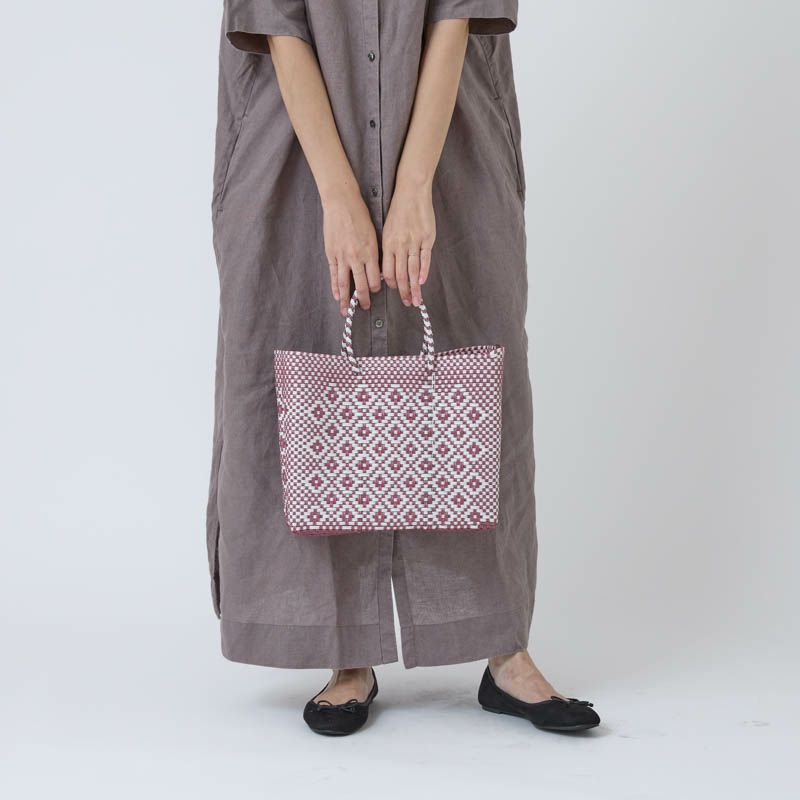 MERCADO BAG - ROMBO - Metallic Pink / White (XS) | Letra