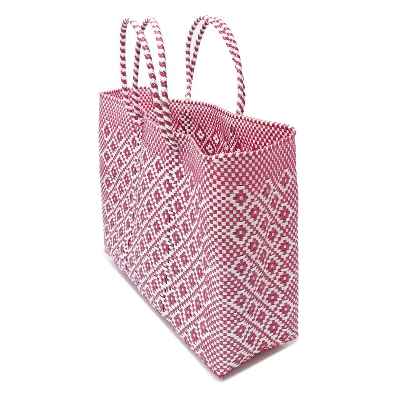 MERCADO BAG - ROMBO - Metallic Pink / White (L) | Letra｜レトラ 