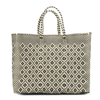 MERCADO BAG - ROMBO - Black / Cream (L)