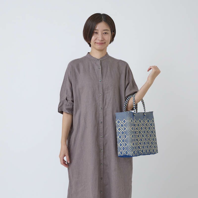 MERCADO BAG - ROMBO - Navy / Cream (S) | Letra｜レトラ公式通販