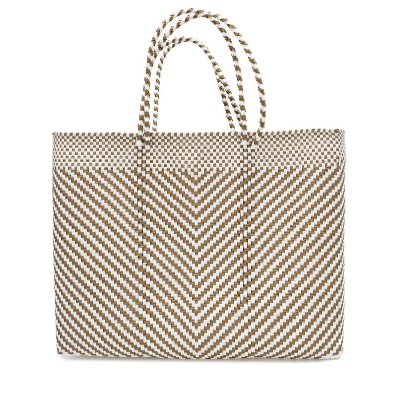 たぬき 希少 MERCADO BAG Letra｜レトラ公式通販 | (L) White / Gold - ESPIGA - バッグ
