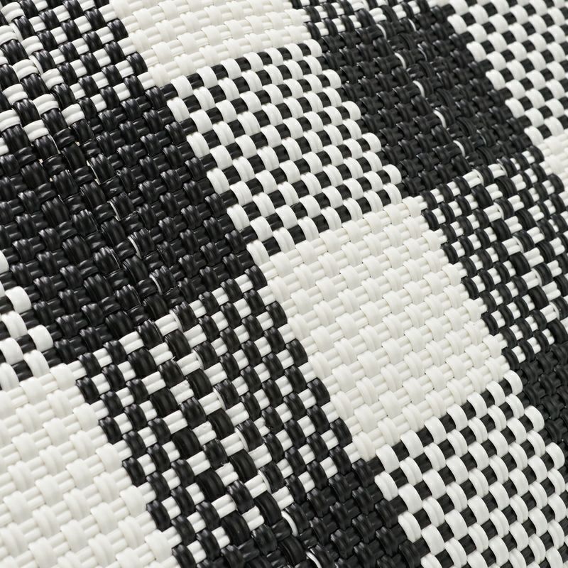 レトラ メルカドバッグ　黒と白のチェック柄 MERCADO BAG - BIG CHECK - Black / White (S) | Letra｜レトラ