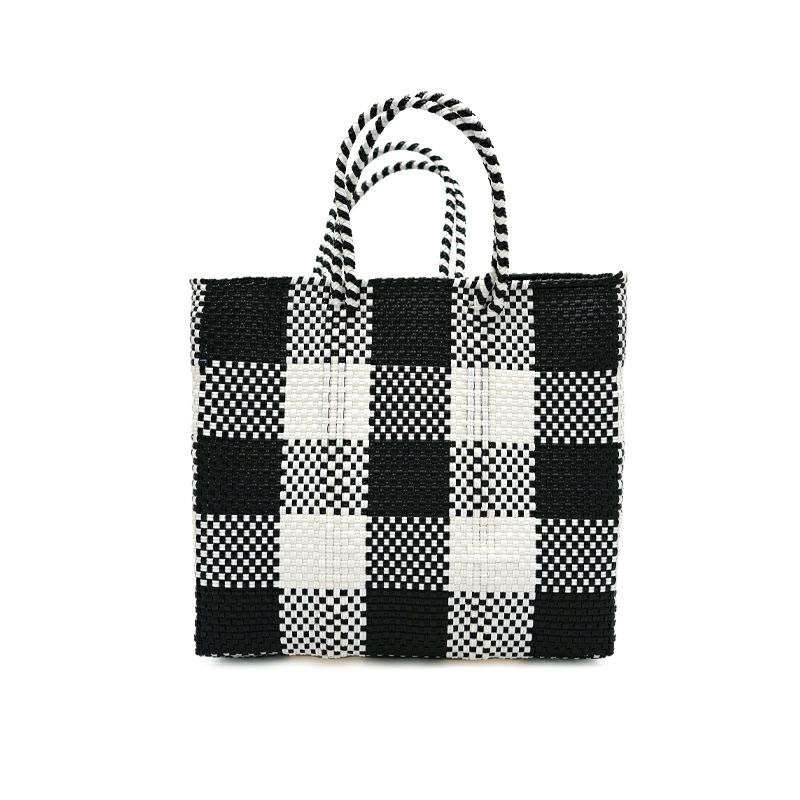 MERCADO BAG - BIG CHECK - Black / White (S) | Letra｜レトラ公式通販