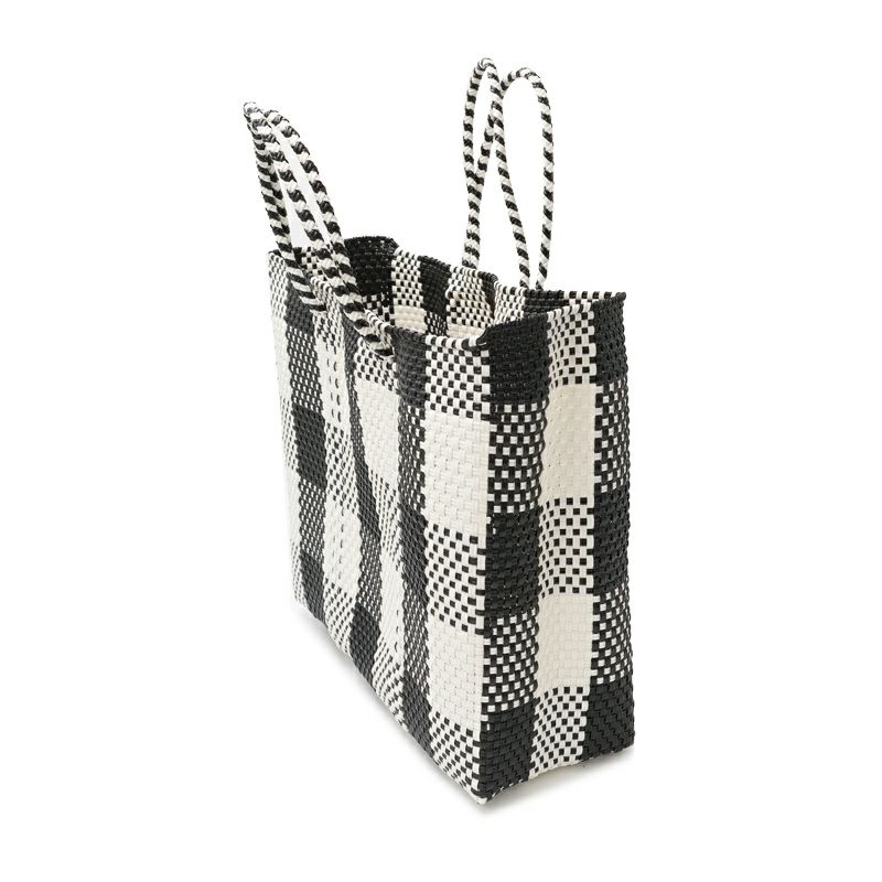 MERCADO BAG - BIG CHECK - Black / White (M) | Letra｜レトラ公式通販