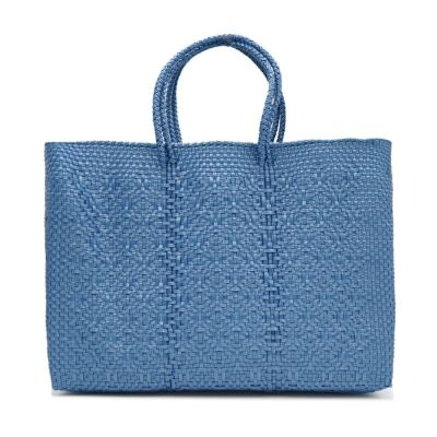 MERCADO BAG - ROMBO - Metallic Blue (L)