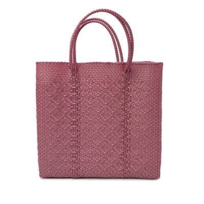 【新品】レトラ　メルカドバッグ　ロンボ　メタリックピンクMサイズ MERCADO BAG - ROMBO - Metallic Pink / White (L) | Letra