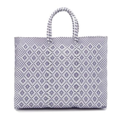 MERCADO BAG - ROMBO - Metallic Purple / White (L)