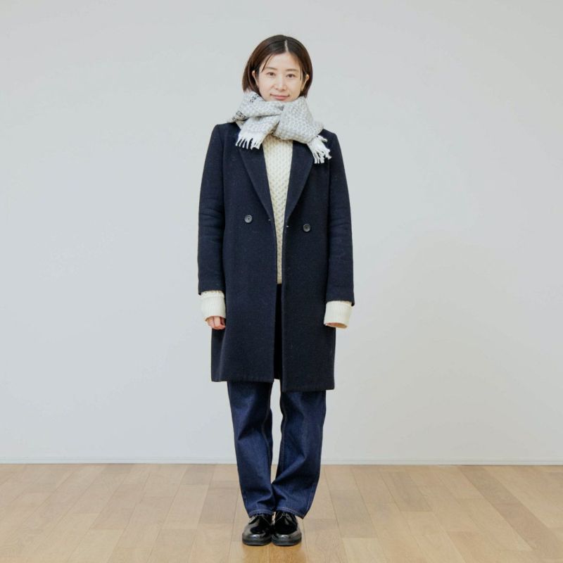 LAPUAN KANKURIT 〉WOOL SCARF - AINO - Glay / Black | Letra｜レトラ公式通販