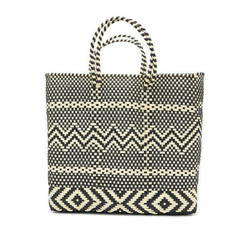 MERCADO BAG - WOVEN - Black / Cream (S) | Letra｜レトラ公式通販