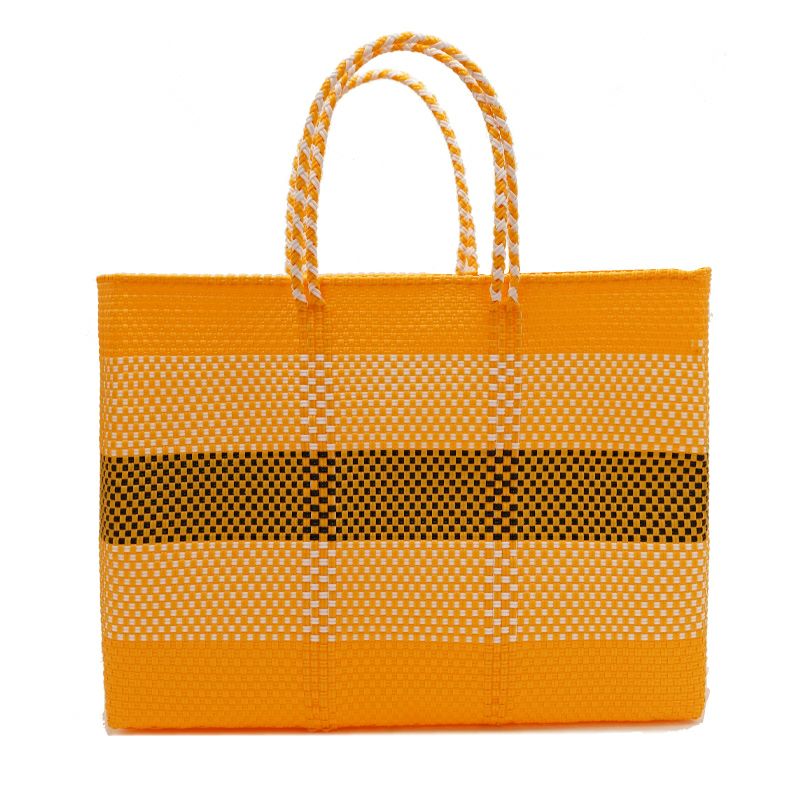 MERCADO BAG - BORDER3 - Yellow / White / Black (L) | Letra