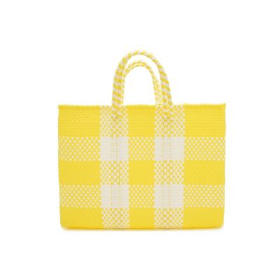 レトラ☆新品　メルカドバック　BIG CHECK L size MERCADO BAG - BIG CHECK - Silver / White (XS) | Letra