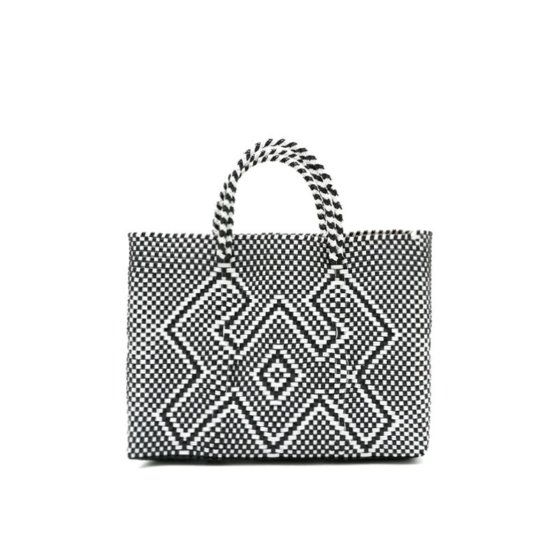 MERCADO BAG - CANGREJO - SHORT STYLE - Black / White (SHORT