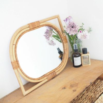 RATTAN LEAF MIRROR