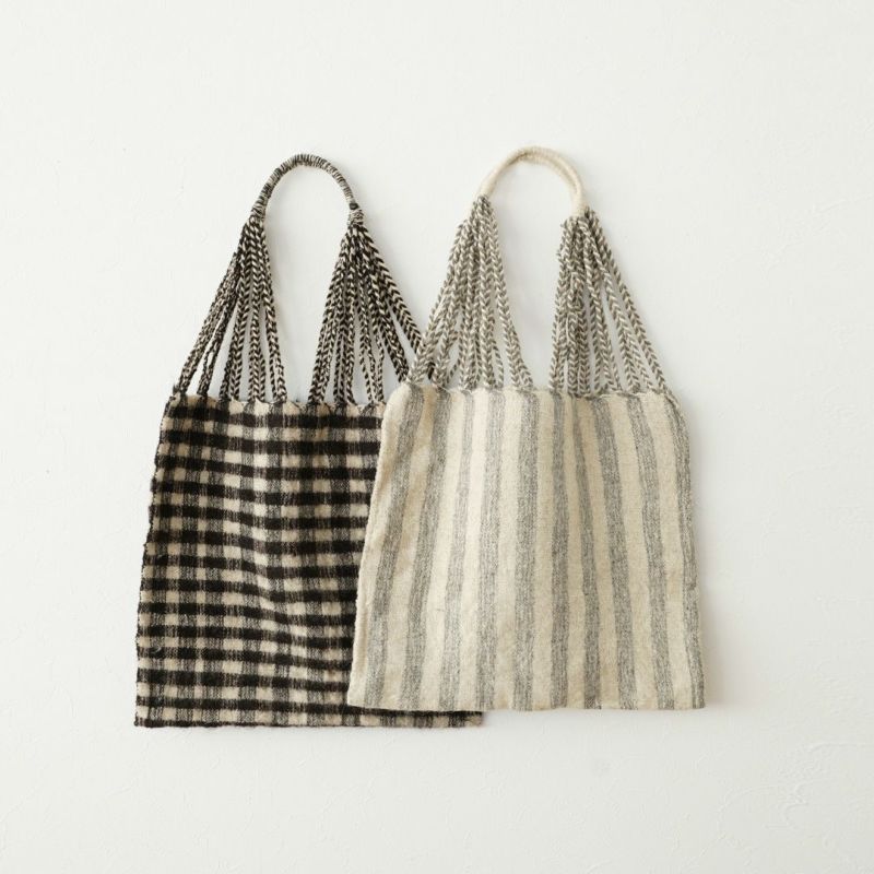 25%OFF】HAMMOCK BAG - WOOL - CHECK - Brown | Letra｜レトラ公式通販