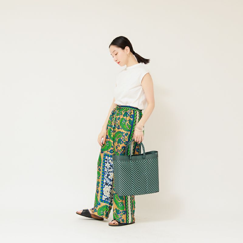 MERCADO BAG - ESPIGA - Metallic Green / Black (M) | Letra｜レトラ