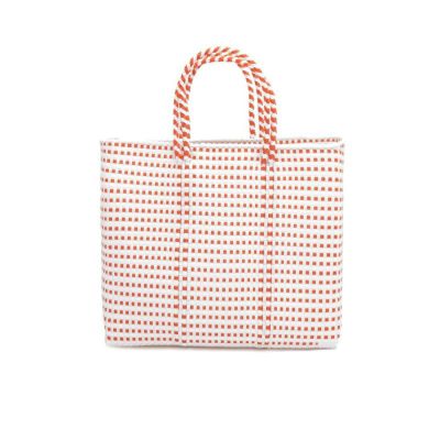 MERCADO BAG - MINI CHECK - Orange / White (S) | Letra｜レトラ公式通販