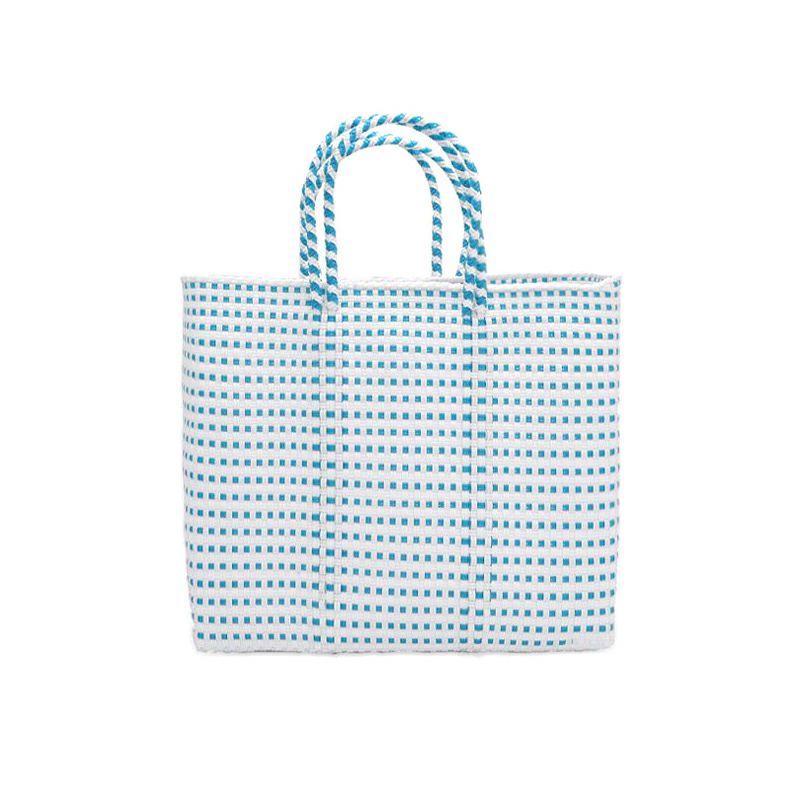 50%OFF】MERCADO BAG - MINI CHECK - Light Blue / White (S) | Letra ...