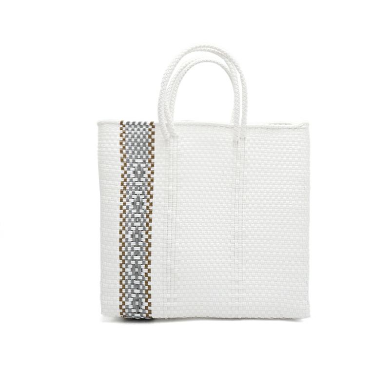 MERCADO BAG - RIBBON - White / Gold / Silver (S) | Letra｜レトラ