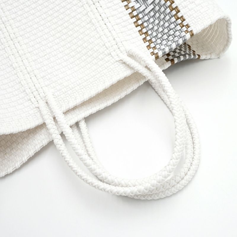 MERCADO BAG - RIBBON - White / Gold / Silver (S) | Letra｜レトラ