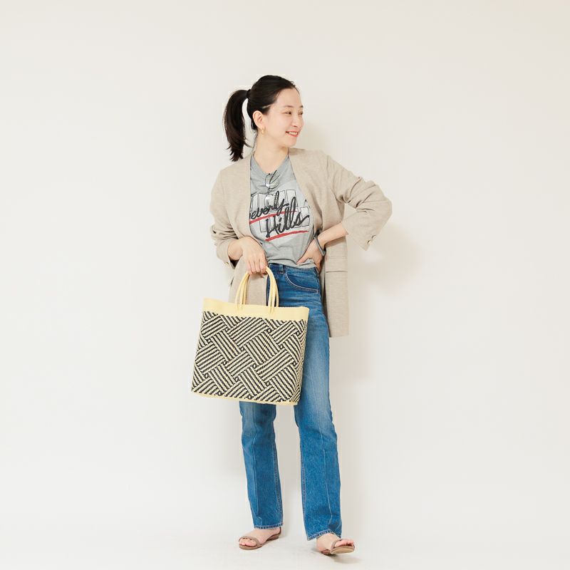 MERCADO BAG - TAPETE - Black / Cream (M) | Letra｜レトラ公式通販