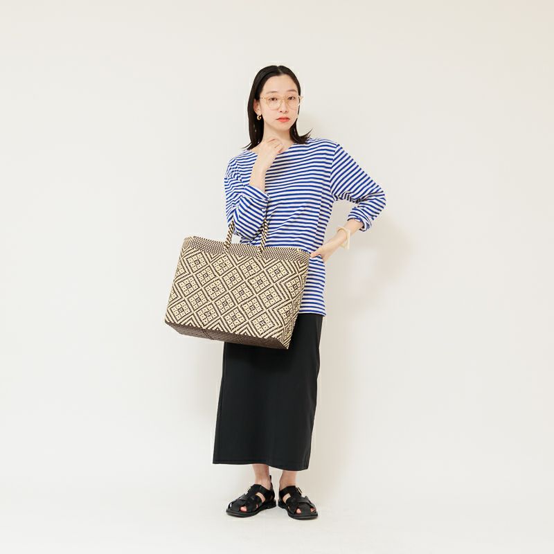 MERCADO BAG - BLOOM - Cream / Brown (L) | Letra｜レトラ公式通販