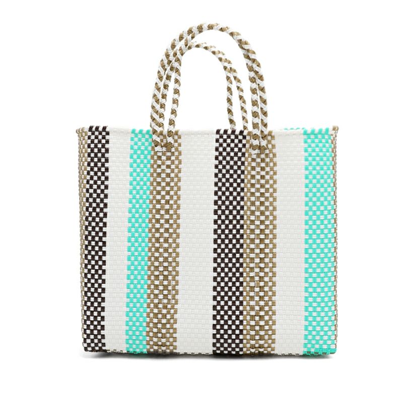 MERCADO BAG - RIO - White / Brown / Mint / Gold (M) | Letra