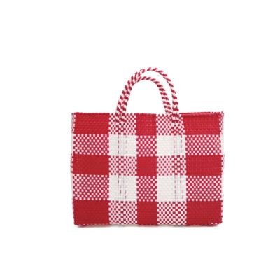 MERCADO BAG - BIG CHECK - Red / White (SHORT S)