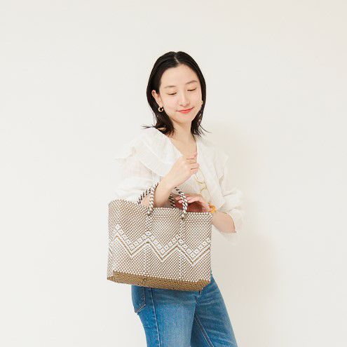 MERCADO BAG - GYPSOPHILA - Gold / White (SHORT S) | Letra｜レトラ