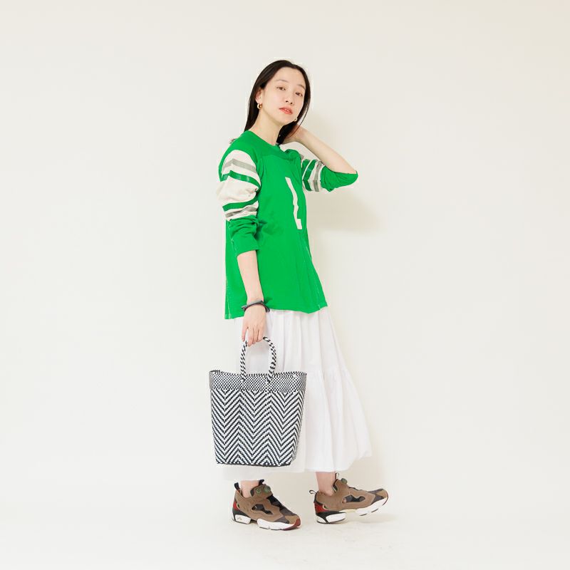 MERCADO BAG - ZIGZAG - Black / White (BOAT STYLE) | Letra