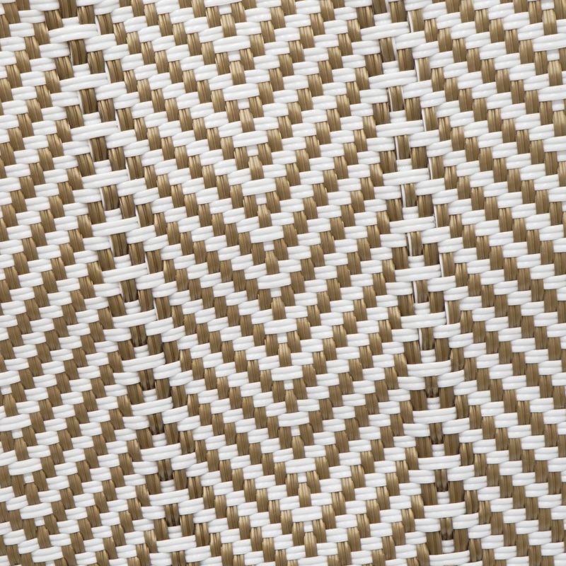 MERCADO BAG - ZIGZAG - Gold / White (BOAT STYLE) | Letra