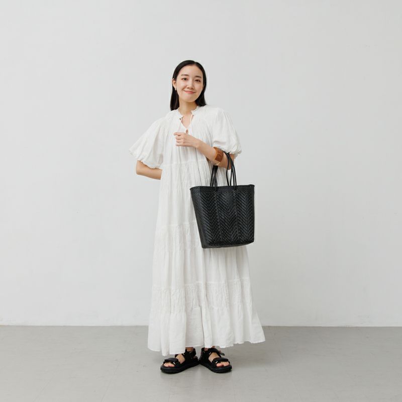 MERCADO BAG - ZIGZAG - Black (BOAT STYLE) | Letra｜レトラ
