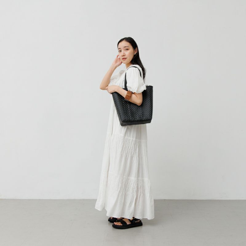 MERCADO BAG - ZIGZAG - Black (BOAT STYLE) | Letra｜レトラ