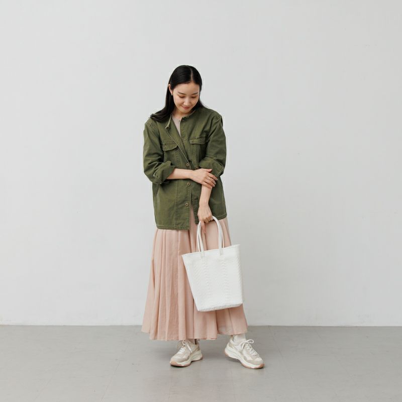 MERCADO BAG - ZIGZAG - White (BOAT STYLE) | Letra｜レトラ