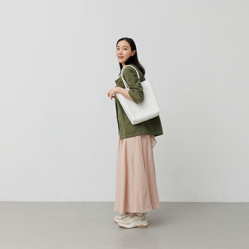 MERCADO BAG - ZIGZAG - White (BOAT STYLE) | Letra｜レトラ