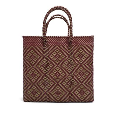 MERCADO BAG - BLOOM - Dark Red / Gold (M)