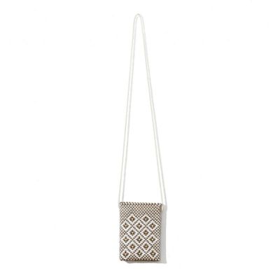 MERCADO POUCH - ROMBO - Gold / White