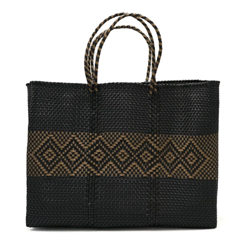 MERCADO BAG - DIAMOND LINE - Black / Gold - (L) | Letra｜レトラ