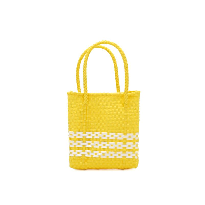 MERCADO BAG - CHAIN - Yellow / White - (MINI STYLE) | Letra