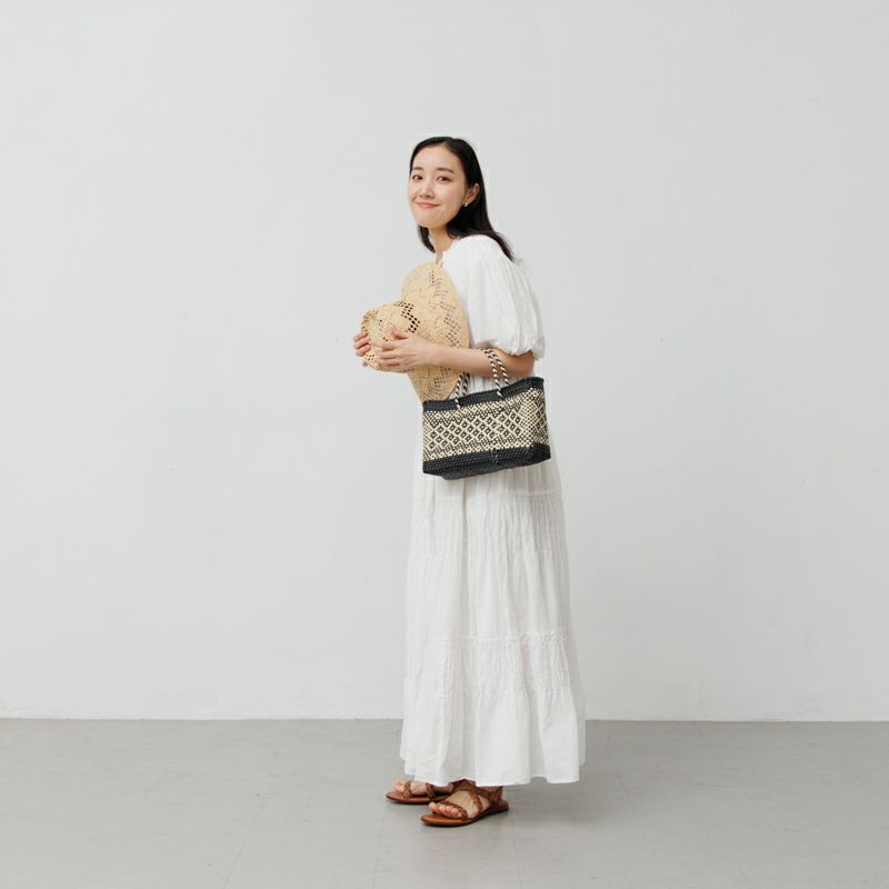 MERCADO BAG - MIMOSA - Black / Cream (SHORT XS) | Letra