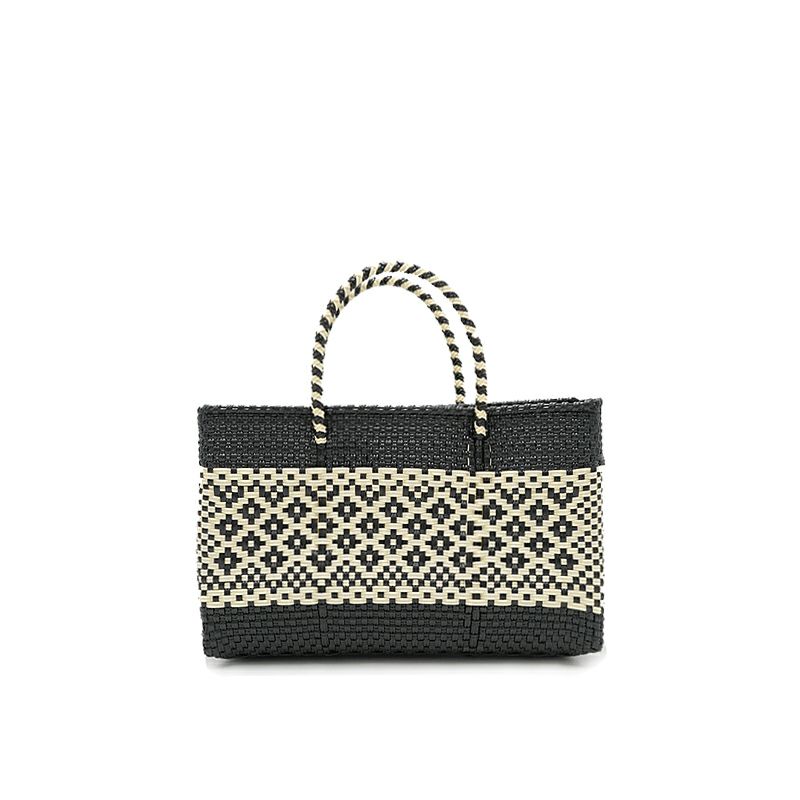 MERCADO BAG - MIMOSA - Black / Cream (SHORT XS) | Letra