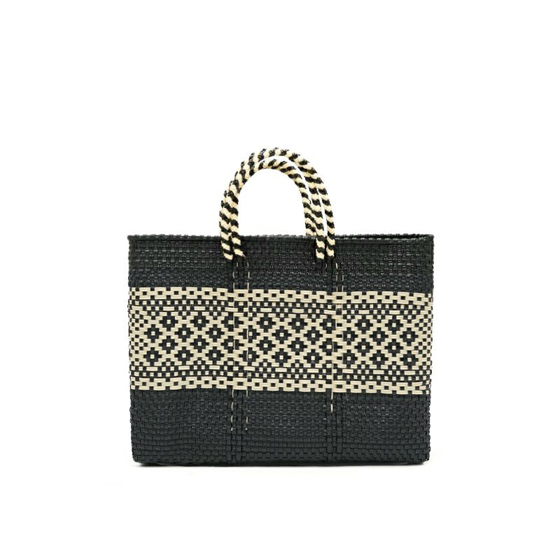 MERCADO BAG - MIMOSA - Black / Cream (SHORT S) | Letra