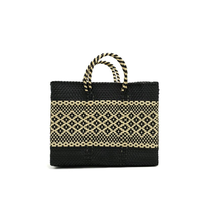 MERCADO BAG - MIMOSA - Black / Cream (SHORT S) | Letra