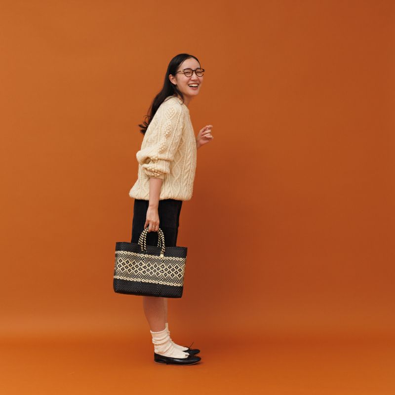MERCADO BAG - MIMOSA - Black / Cream (SHORT S) | Letra｜レトラ公式通販